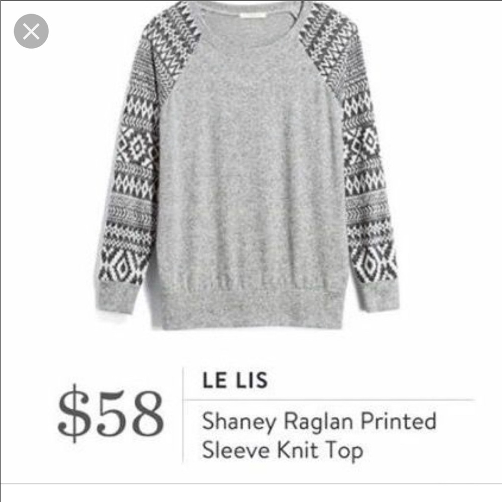 Le Lis Shaney Raglan printed sleeve for stitch fix